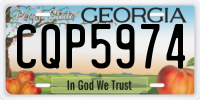GA license plate CQP5974