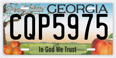 GA license plate CQP5975