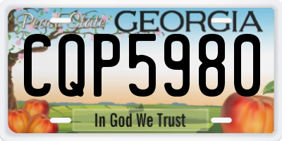 GA license plate CQP5980