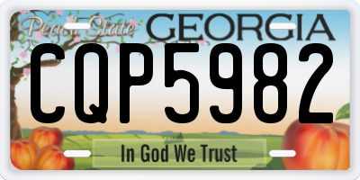 GA license plate CQP5982