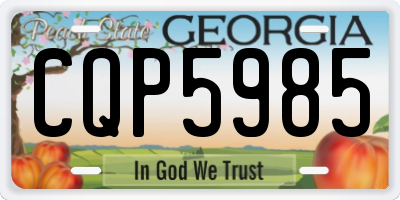 GA license plate CQP5985