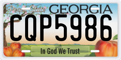 GA license plate CQP5986