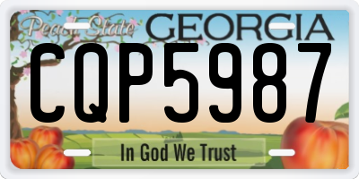 GA license plate CQP5987