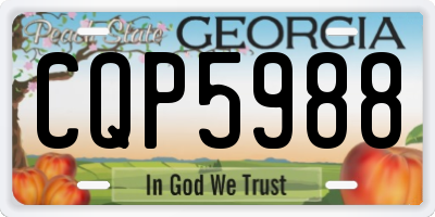 GA license plate CQP5988