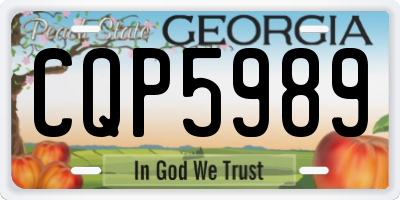 GA license plate CQP5989