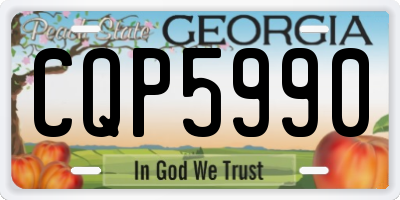 GA license plate CQP5990