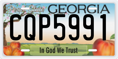GA license plate CQP5991