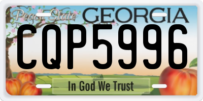 GA license plate CQP5996