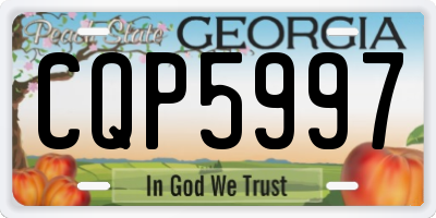 GA license plate CQP5997