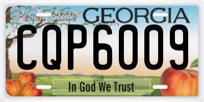 GA license plate CQP6009