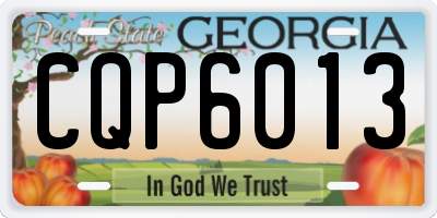 GA license plate CQP6013