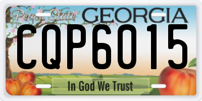 GA license plate CQP6015