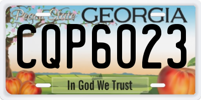 GA license plate CQP6023