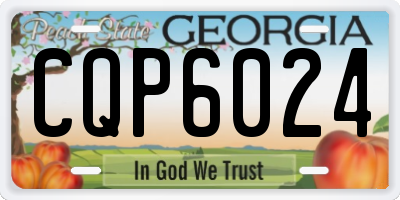 GA license plate CQP6024