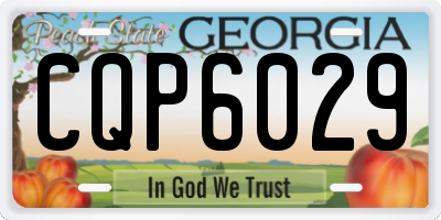 GA license plate CQP6029
