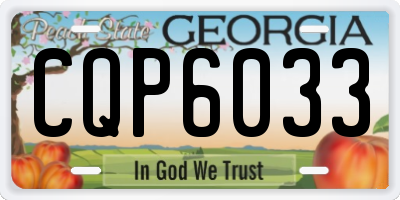 GA license plate CQP6033