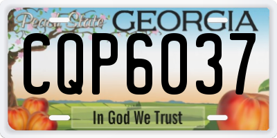 GA license plate CQP6037