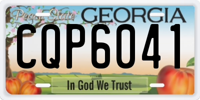 GA license plate CQP6041