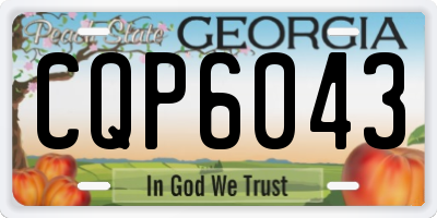 GA license plate CQP6043