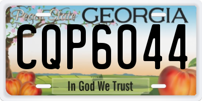 GA license plate CQP6044