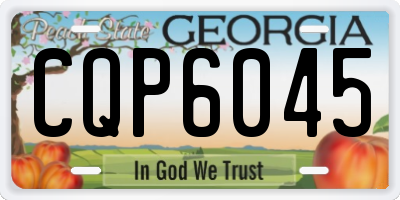GA license plate CQP6045