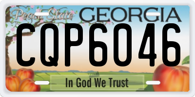 GA license plate CQP6046