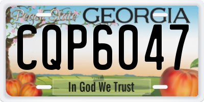 GA license plate CQP6047