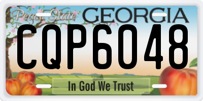 GA license plate CQP6048