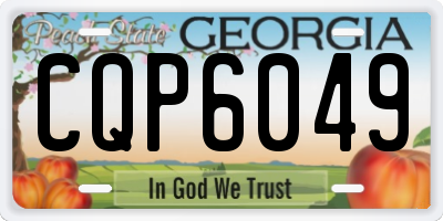 GA license plate CQP6049
