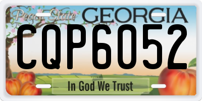 GA license plate CQP6052
