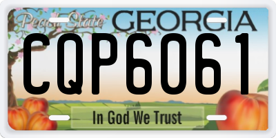 GA license plate CQP6061
