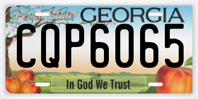 GA license plate CQP6065