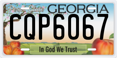 GA license plate CQP6067