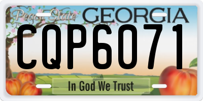 GA license plate CQP6071