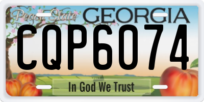 GA license plate CQP6074