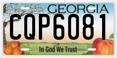 GA license plate CQP6081