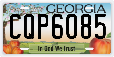 GA license plate CQP6085