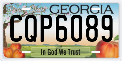 GA license plate CQP6089