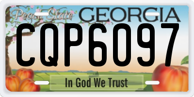 GA license plate CQP6097