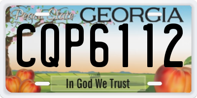 GA license plate CQP6112