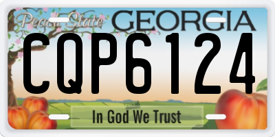 GA license plate CQP6124