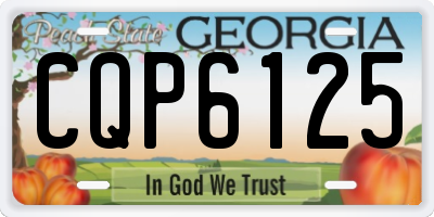GA license plate CQP6125