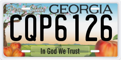 GA license plate CQP6126