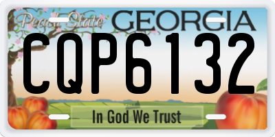 GA license plate CQP6132