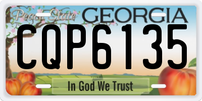 GA license plate CQP6135