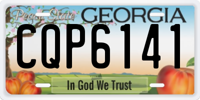 GA license plate CQP6141