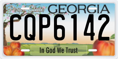 GA license plate CQP6142