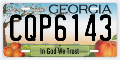 GA license plate CQP6143