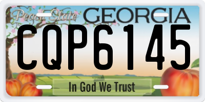 GA license plate CQP6145