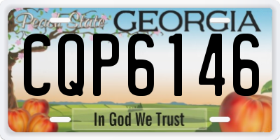 GA license plate CQP6146